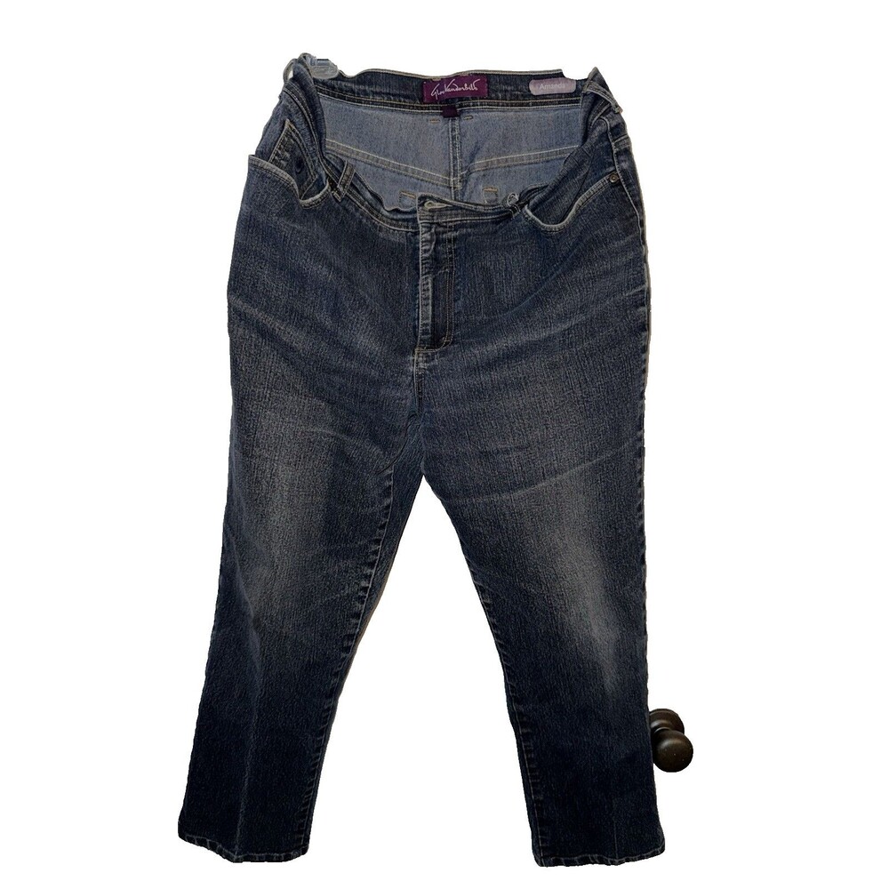 Gloria Vanderbilt Womens Size 16 Long Amanda Blue Denim Jeans